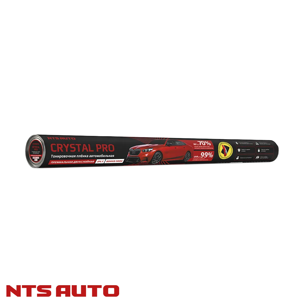Тонировочная пленка в тубусе 2 мил 10% 0,5мX3м серия CRYSTAL PRO 
